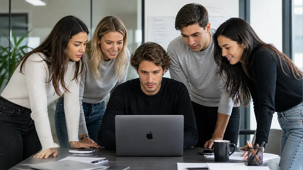 Team working on a project